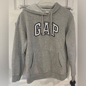 GAP Light Gray Logo Pullover Hoodie